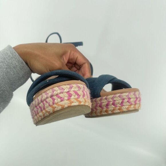 Abound Sukie Women’s Dark Wash Denim Espadrille Wedge Sandal Size 10 - Picture 10 of 13